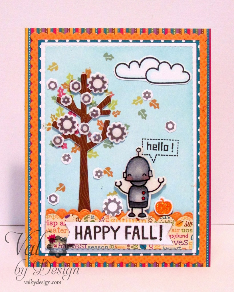 A Card for Fall with Lawn Fawn, Doodlebug, & Mama Elephant