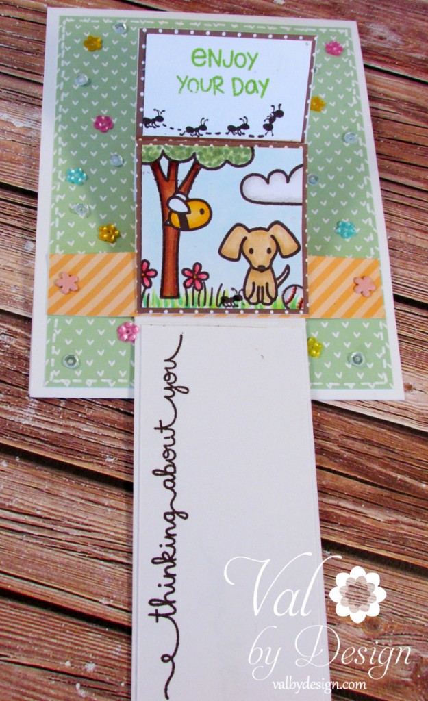 Lawn Fawn stamps & dies & twine, Pretty Pink Posh sequins, Copic markers {ValByDesign, 2015}