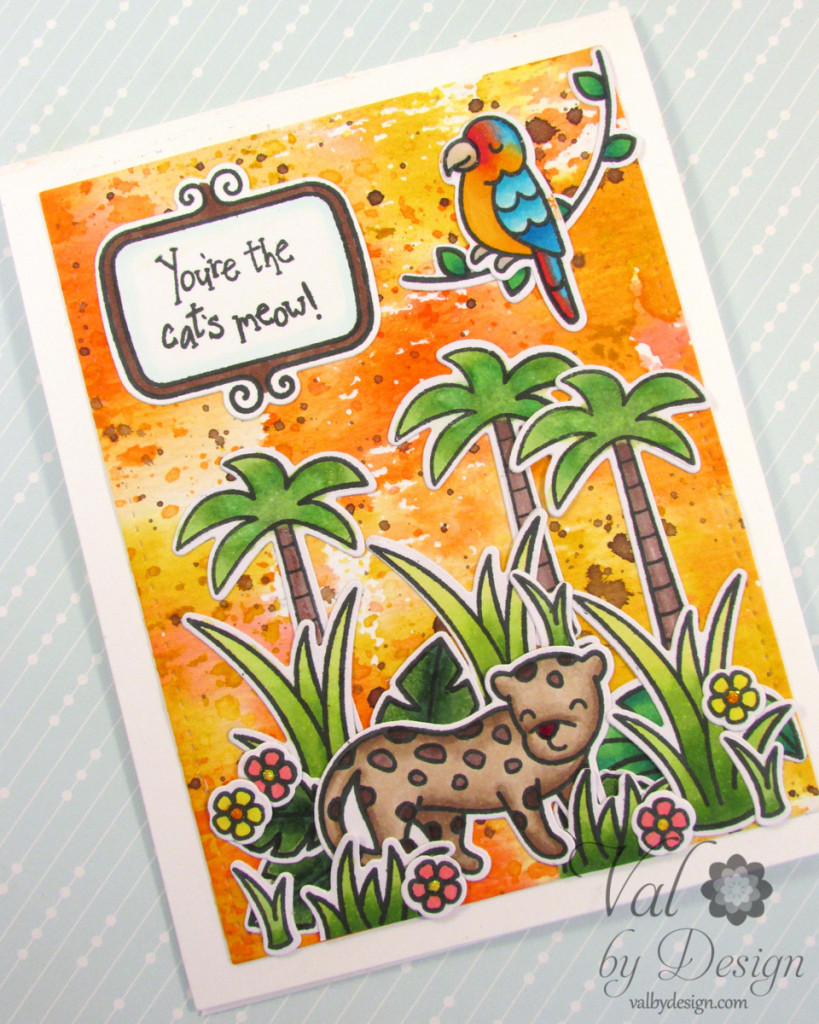 Lawn Fawn stamps & dies, Distress Inks, Copic markers {ValByDesign, 2015}
