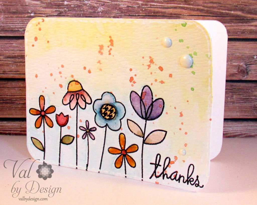 Paper Smooches stamps, Distress Ink {ValByDesign, 2015}