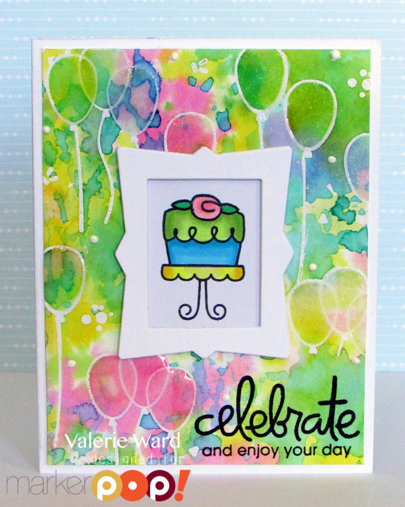 Paper Smooches stamps & dies, Distress inks, Copics {ValByDesign, 2015}