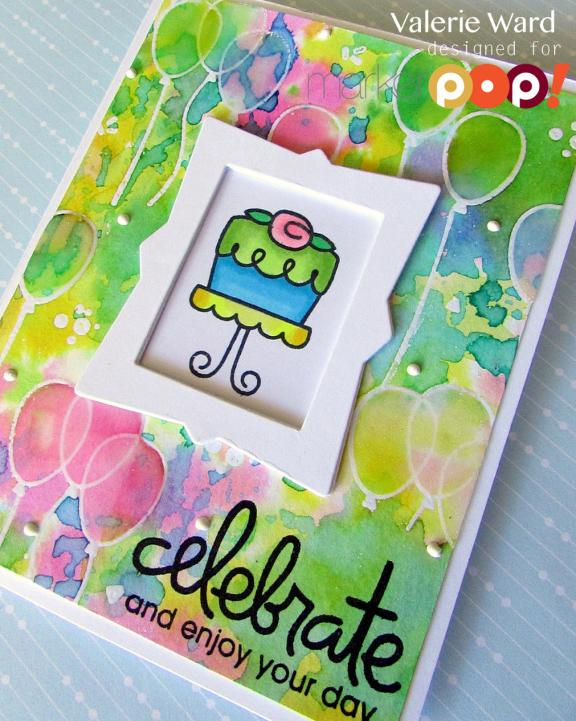 Paper Smooches stamps & dies, Distress inks, Copics {ValByDesign, 2015}