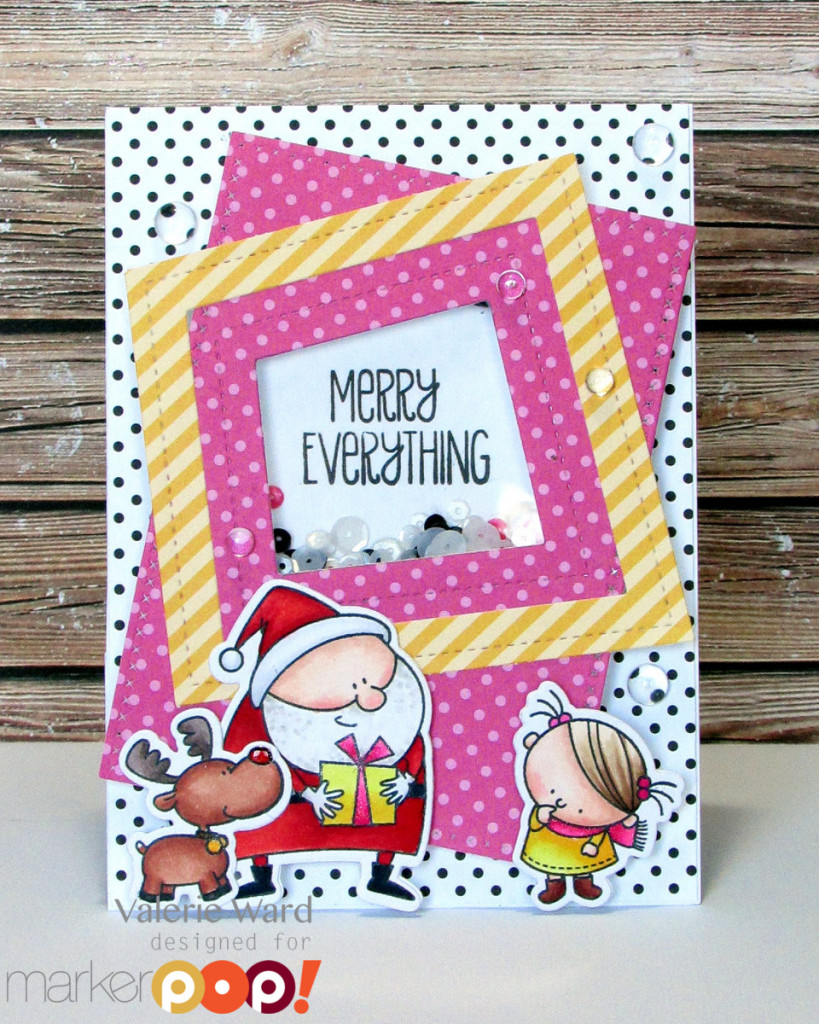 My Favorite Things stamps & dies & papers, Pretty Pink Posh sequins, Copics {ValByDesign, 2015}
